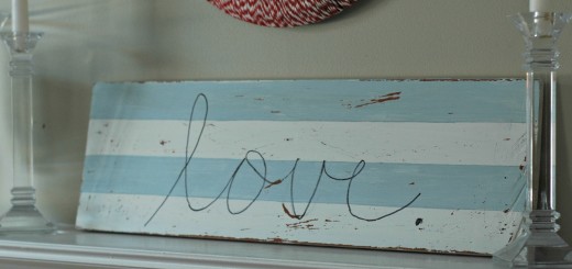 Handpainted Love Sign on Reclaimed Wood
